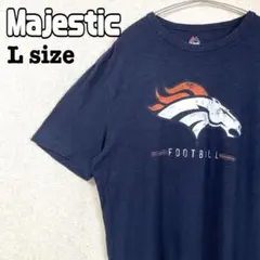 NFL デンバーブロンコス フットボール Tシャツ マジェスティック L 古着