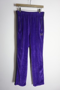 美品 23AW NEEDLESニードルス Narrow Track Pant - C/Pe Velour Purple NS253 ベロア トラック パンツ ナロー パープル サイズXS 紫119O▲