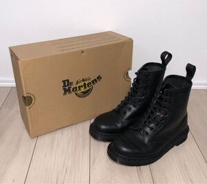 良品 Dr.Martens 1460 MONO 8HOLE BOOTS 1453001 UK4 23cm ドクターマーチン モノクローム ８ホールブーツ ブラック 黒 レースアップブーツ