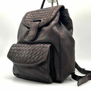 1円〜【定価20万!!】BOTTEGA VENETA ボッテガヴェネタ バックパック リュック イントレチャート レザー 本革 ショルダー メンズ レディース