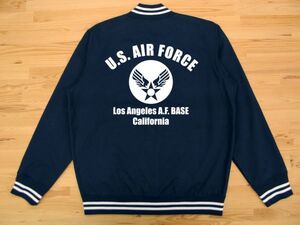 U.S. AIR FORCE ネイビー コンフォート スタジャン XXL 白 ミリタリージャケット エアフォース