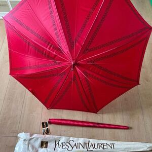 傘 Yves Saint Laurent サンローラン 56cm YSL ブランド 小物 小物ブランド 高級感ポリエステル 雨具