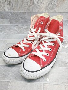 ◇ converse ALL STAR 127441C ハイカット スニーカー シューズ サイズ24.0ｃｍ レッド レディース P