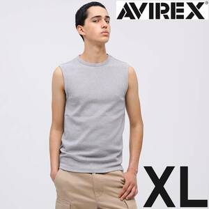 AVIREX デイリー ノースリーブ シャツ グレー XLサイズ / DAILY NO SLEEVE SHIRT アヴィレックス