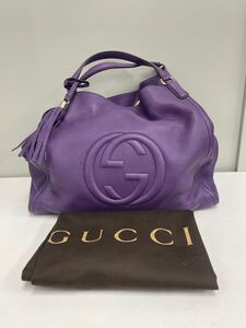 1円スタート！☆新品未使用品☆GUCCI ハンドバッグ ソーホー　セラリウス　タッセル　レザー 2way バッグ