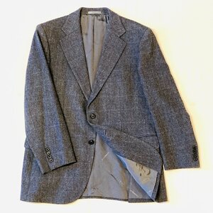 美品　BURBERRY　LONDON　バーバリー　三陽商会　日本製　ウール/シルク/アンゴラ/カシミヤ　テーラード ジャケット　グレー　BBE61-701-07