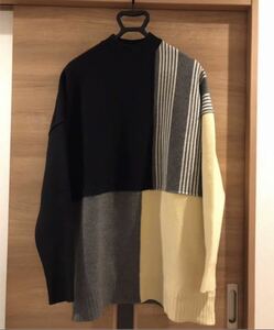 最終値下　【極希少】ジルサンダー パネルニット 44 スウェット JIL SANDER ビッグシルエット オーバーサイズ