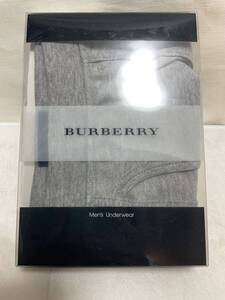 [121]希少！ラッピング袋無料★即決！新品未使用◆ バーバリー Burberry ボクサートランクス グレー ロゴ L 生産終了限定品