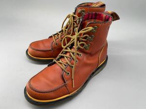 Dr.Martens ドクターマーチン UK7≒26cm ブーツ ワークブーツ 7ホール レースアップ Uチップ 本革 チェック ブラウン