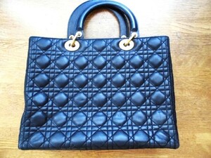 クリスチャンディオール Christian Dior　カナージュ　ラムレザー　レディディオール　トートバッグ　バッグ　