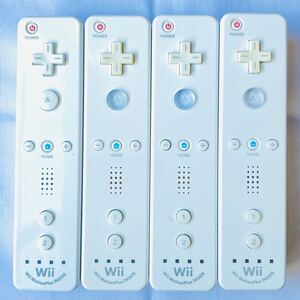 【送料無料】Wii リモコン モーションプラス RVL-036 4本セット ホワイト シロ 白 中古 動作確認済み 現状品 周辺機器 任天堂 NINTENDO