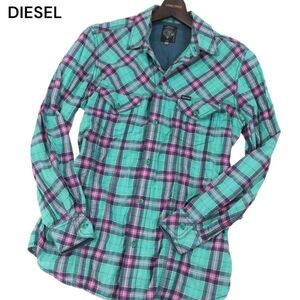 DIESEL ディーゼル 通年 長袖 ワーク チェック シャツ Sz.S　メンズ　I4T00254_1#C