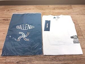 12/223【未使用】 新品未使用 タグ付 CHALLENGER ロングスリーブTシャツ 袖ボーダー柄 チャレンジャー サイズＬ ホワイト×ブラック CLG-TS