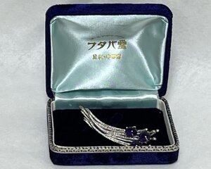 ★ アメジストブローチ / 宝石店 ★ SiO２ 紫水晶 六方晶系 amethyst 邪気を払い / 厄を落とす / 真実の愛 / 絆を結び付ける ■ 英362