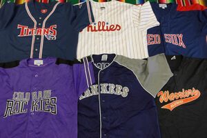 TS-UNI26 ベースボールシャツ ユニフォーム メジャースポーツ NFL￥1～USA古着卸大量セット業者まとめ売り