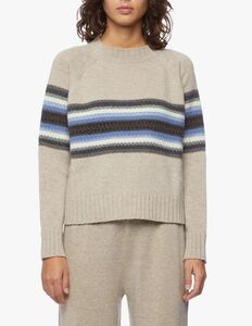 MAXMARA WEEKEND マックスマーラ ウィークエンド Udine ivory striped wool sweater ニット/セーター
