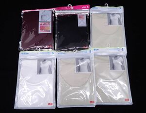 ◆未使用 UNIQLO ユニクロ エアリズム UネックT/ヒートテック まとめて 6点 Sサイズ◆/消費税0円