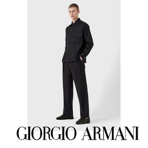 定価40万 オールシーズン ブルゾンセットアップ ランウェイアイテムGIORGIO ARMANI ジョルジオアルマーニ スーツ 50サイズ Lサイズ48サイズ