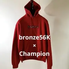 bronze56K × Champion プルオーバーパーカー 赤 M