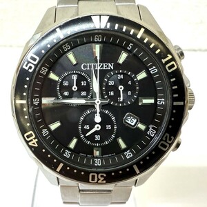 Z911-K51-695◎ CITIZEN シチズン エコドライブ H500-S064538 メンズ 腕時計 ソーラー クロノグラフ 稼働