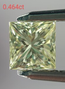 【1/12★安値〜】天然イエローダイヤモンド ルース 0.464ct LY SI1 SQ 鑑別 CGL│B1524lq 【プリンセス】 ダイヤ diamond