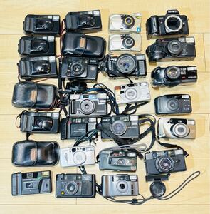 1円～ まとめ売り コンパクトカメラ24台　Canon Autoboy、Olympus、FUJIFILM、Konica、Minolta、PENTAX等　カメラ まとめ　#224