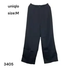 uniqlo パンツ　カジュアル　黒　Ｍ　おしゃれ　ゆったり　オフィス