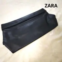 【オシャレ☆ZARA】黒　銀金具　クラッチバッグ　ビジネス　小物入れ