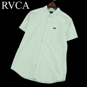 RVCA ルーカ 春夏 SLIM FIT★ 半袖 ボタンダウン シャツ Sz.M　メンズ ルカ　A3T03420_4#A