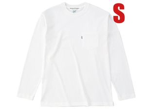 POCKET L/S T-shirt WHITE S/城長袖ポケットtシャツロンteeポケtee無地厚手生地ヘヴィーウェイトgoodwearグッドウエアcamberキャンバー古着