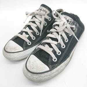 ◇ Θ CONVERSE コンバース 32160321 ローカットスニーカー サイズ24 ブラック ホワイト レディース E