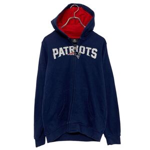 NFL プリント スウェット パーカー エヌエフエル キッズ L ネイビー アメフト PATRIOTS 古着卸 アメリカ仕入 a610-6752