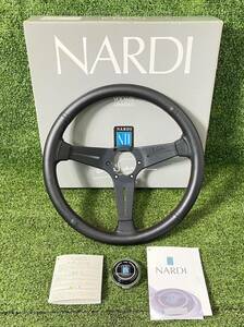 1円スタート☆NARDI ナルディ SPORTS TYPE ラリー パンチングレザー ディープコーンタイプ 350mm オフセット80mm N755 k0529-1-1.5c