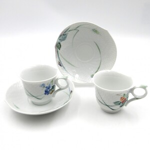 1円〜 Meissen マイセン 森の声 カップ＆ソーサー 2客 計4点 スクラッチ有 y273-3348383【Y商品】