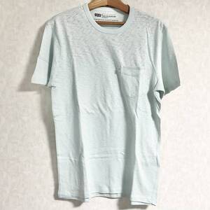 未使用　Levi’s　Tシャツ　ライトブルー系　コットン / リネン　サイズM　　W018