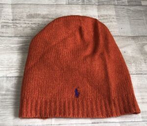 正規品◎SHETLAND WOOL 100%◎ラルフローレン◎ロゴ刺繍◎ニット帽◎リピ得無10N対象外登◎終了10時間以内のご入札は翌日発送不可