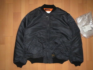 人気即完売 送料無料発送 WTAPS ダブルタップス EX33_COLLECTION MA-1 JACKET NYLON TWILL XL 正規品 日本製 濃紺 とても美品