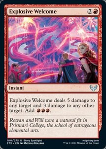 MTG ■赤/英語版■ 《爆発的歓迎/Explosive Welcome》★FOIL★ストリクスヘイブン STX