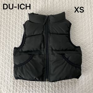 ダウンベスト　黒　DU-ICH サイズXS キッズ　子供服　　ダウン70%.フェザー30% 