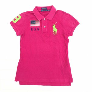 RALPH LAUREN ラルフローレン ビッグポニー刺繍 ポロシャツ XS ピンク 半袖 カットソー Tシャツ 国内正規品 レディース 女性用