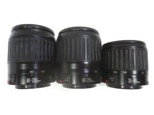 ●Canon EF ZOOM レンズ 3本 まとめ AF動作します/35-80mm F4-5.6/80-200mm F4-5.6 キャノン 1:4.5 日本製