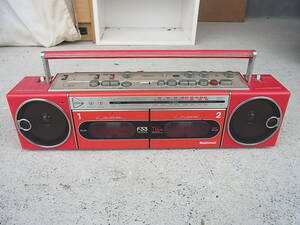 コードなし◇National RX-F33 AMBIENCE Wラジカセ ナショナル ラジオカセットレコーダー 昭和レトロ ジャンク品