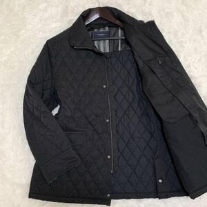 【美品】BURBERRY LONDON バーバリー ロンドン ダイヤモンドキルティング ジャケット コート ノバチェック ブラック 大きいサイズ 3L 2XL