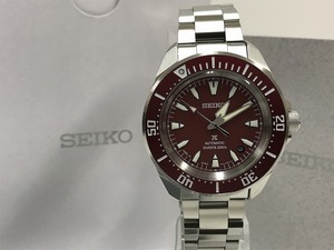 【未使用】 セイコー SEIKO 超極美品 圧倒的存在感！プロスペックス ダイバースキューバ メカニカル 自動巻き腕時計 赤 SBDY129