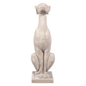 グレイハウンド　犬の像　1920年代イタリア骨董品アンティークレプリカ犬石像風置物古典的ポーズ屋外アウトドアウィペット西洋彫刻
