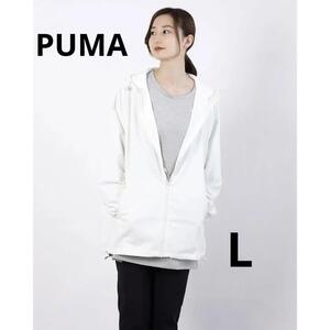 7129★新品★PUMA プーマ レディース クロスジャケット フーデッドアウター 588575 （ホワイト）【L】