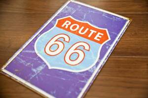 金属製ポスターROUTE66 US ルート66/看板/ヴィンテージ★