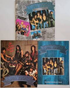 BON JOVI パンフ(1) 3冊 1989 JAPAN US NEW JERSEY SYNDICATE TOUR PROGRAMME 来日 日本公演 ボン・ジョヴィ PROGRAM BOOK プログラム