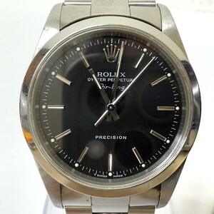 I847-W14-348◎ ROLEX ロレックス Air-king エアキング ref.14000 U番 メンズ ブラック 腕時計 自動巻き 稼働