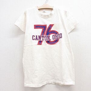 古着 アルテックス ARTEX 半袖 ビンテージ Tシャツ キッズ ボーイズ 子供服 キッズ 70s 76 オハイオ コットン クルーネック 生成り spe